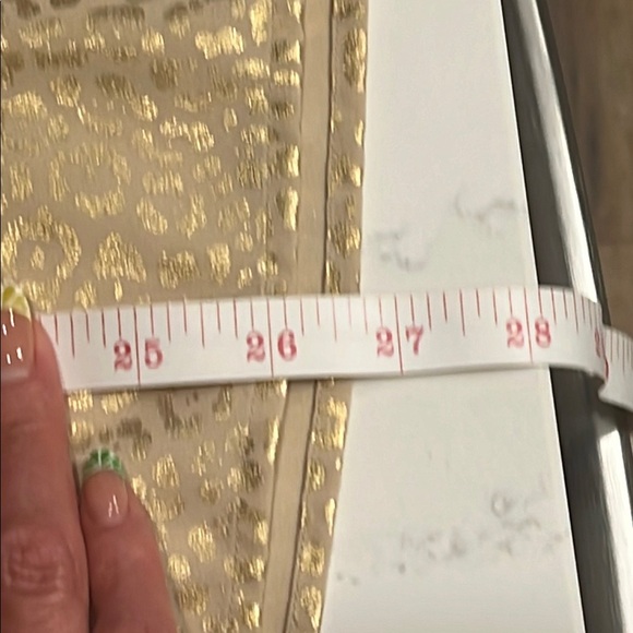 MICHAEL Michael Kors Gold Leopard Sailor Collar Ruffled Blouse w/Flare Sleeves 💛 - Picture 12 of 12